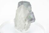 Green-Purple, Cubic Fluorite Crystals on Quartz - Inner Mongolia #216767-2